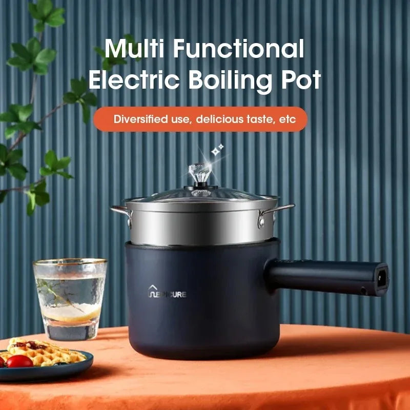 Portable Electric Hot Pot 1.8L with Non-Stick Detachable Base Multifunctional for Kitchen Dorm Home Cooking Peaceful Pleasures Health and Wellness