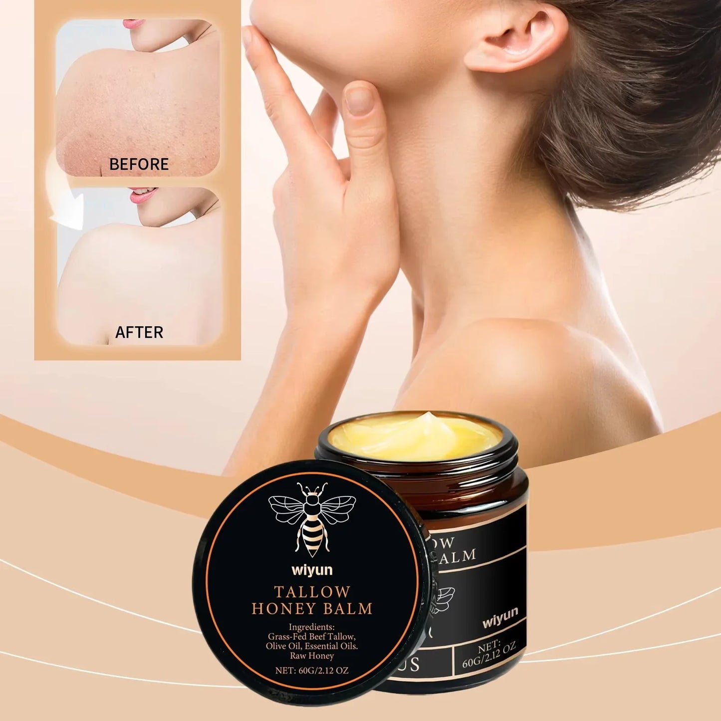 Tallow & Honey Glow Cream – Face & Body Moisturizer 60g