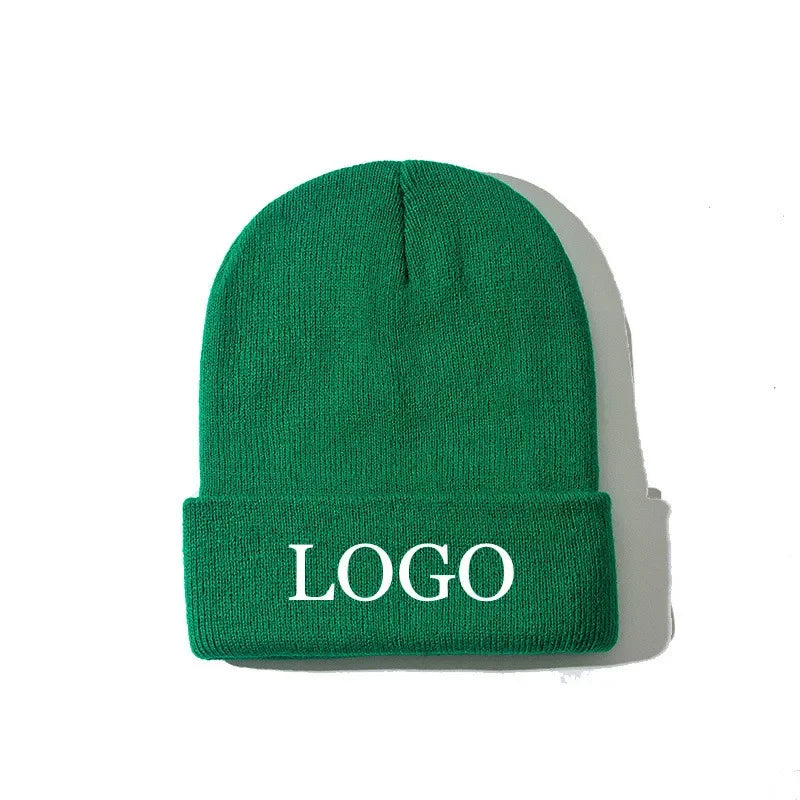 Custom Logo Ribbed Knit Beanie Hat | Unisex Winter Skullcap