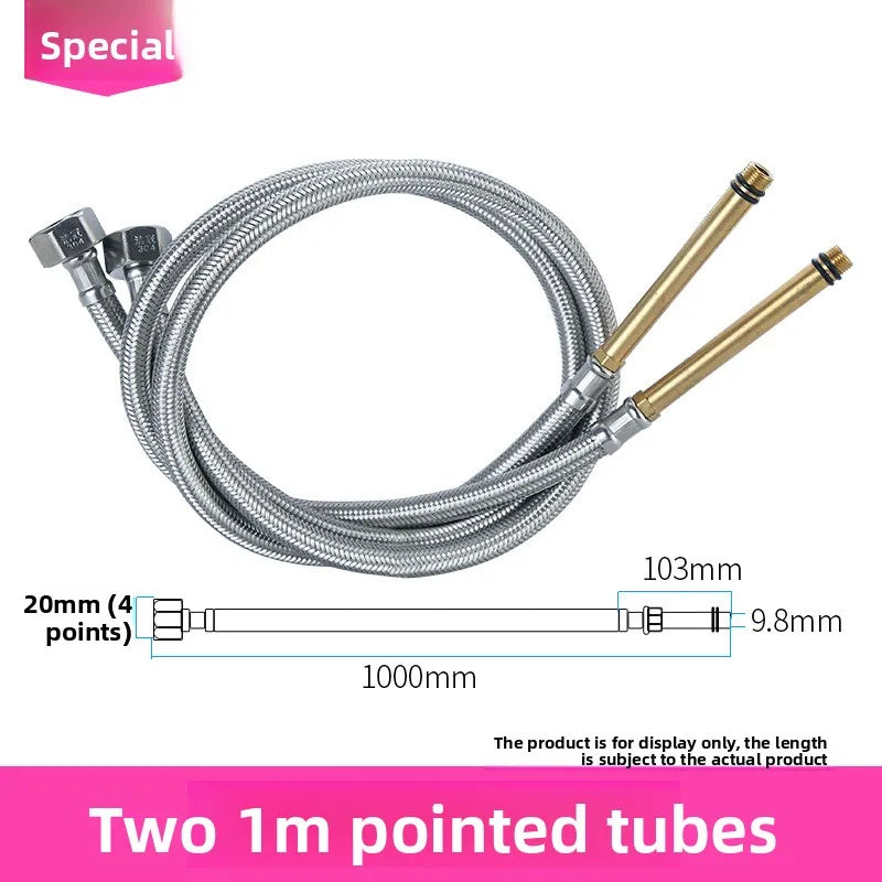2-Pack 1/2" Stainless Steel Braided Faucet Hose | Kitchen & Bath