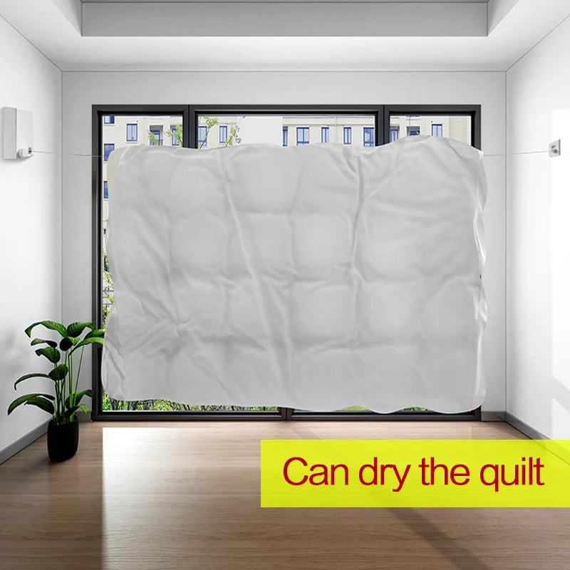 Retractable Clothesline Wall-Mounted Clothes Drying Rack