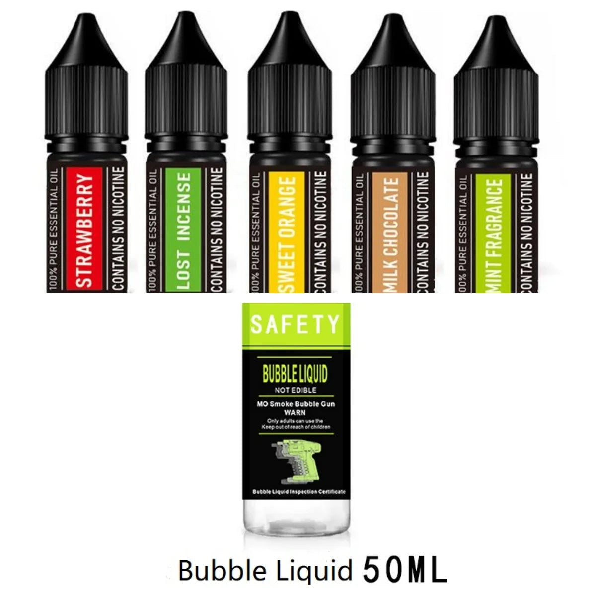 5 Flavors Decorative Bubble for Cocktails Smoke Drinks Bartender Accessories Work with Bartender Cocktail Gun Elf Bar Barman Peaceful Pleasures Health and Wellness 5 Flavour and 50ml