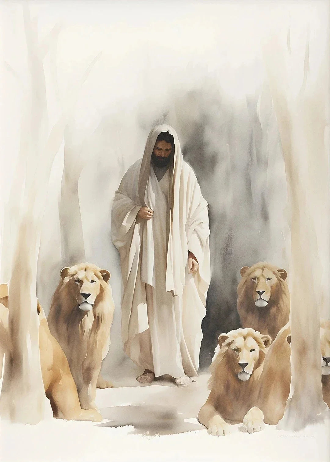 Jesus Walking on Water Canvas Wall Art | Biblical Home Decor