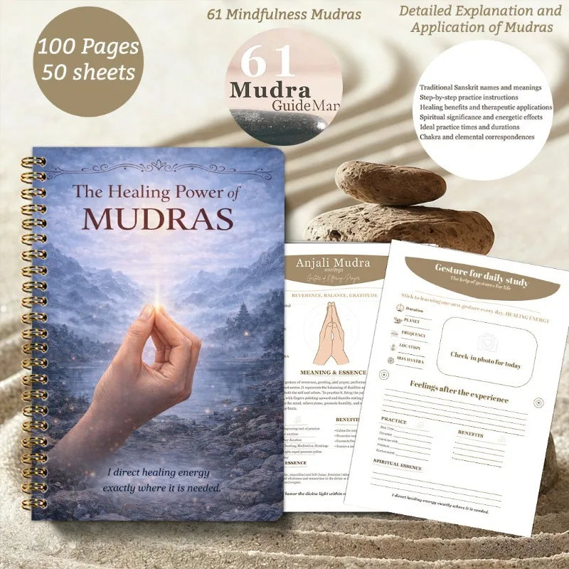 Healing Power Mudras Hand Yoga Notebook Health Diet Fitness Books