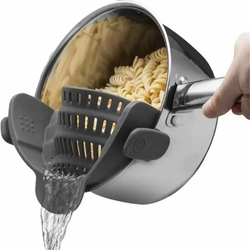 Adjustable Clip-On Pot Strainer | Stainless Steel Colander Clip-On Pot Strainer Peaceful Pleasures Health and Wellness Color random