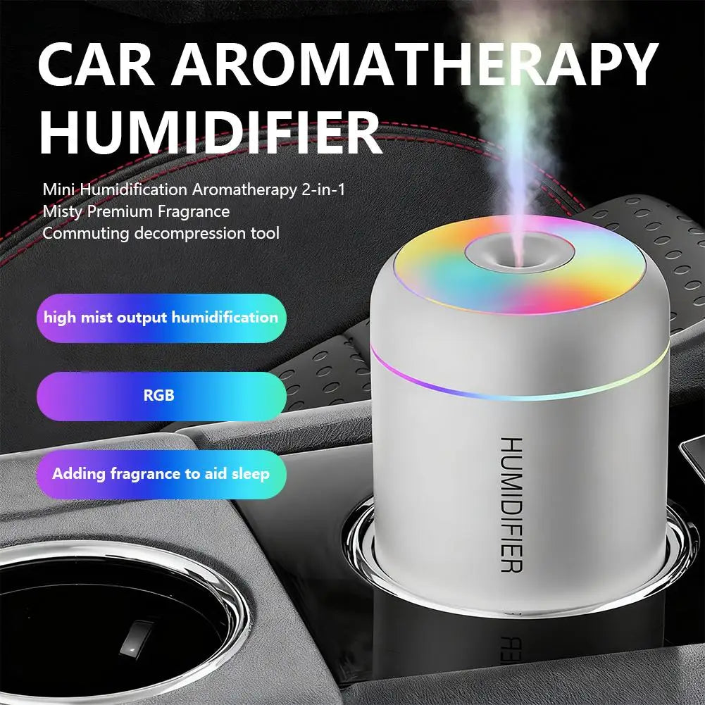 180ML Mini Air Humidifier USB Electric Aroma Diffuser Essential Oil Purifier Aromatherapy Mist Maker Lights For Car Home Bedroom Peaceful Pleasures Health and Wellness