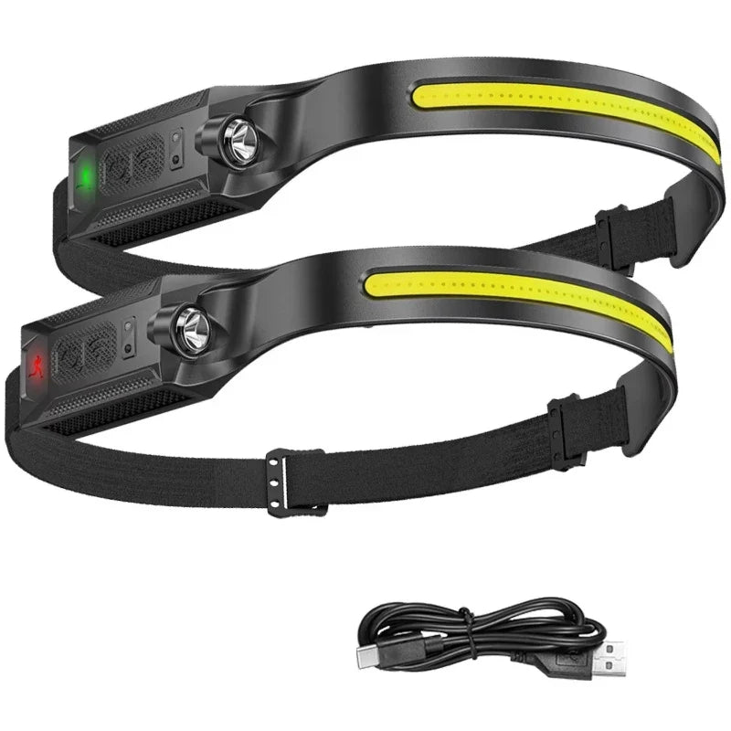 KDULIT LED Headlamp USB Rechargeable 350LM 5-Mode Waterproof