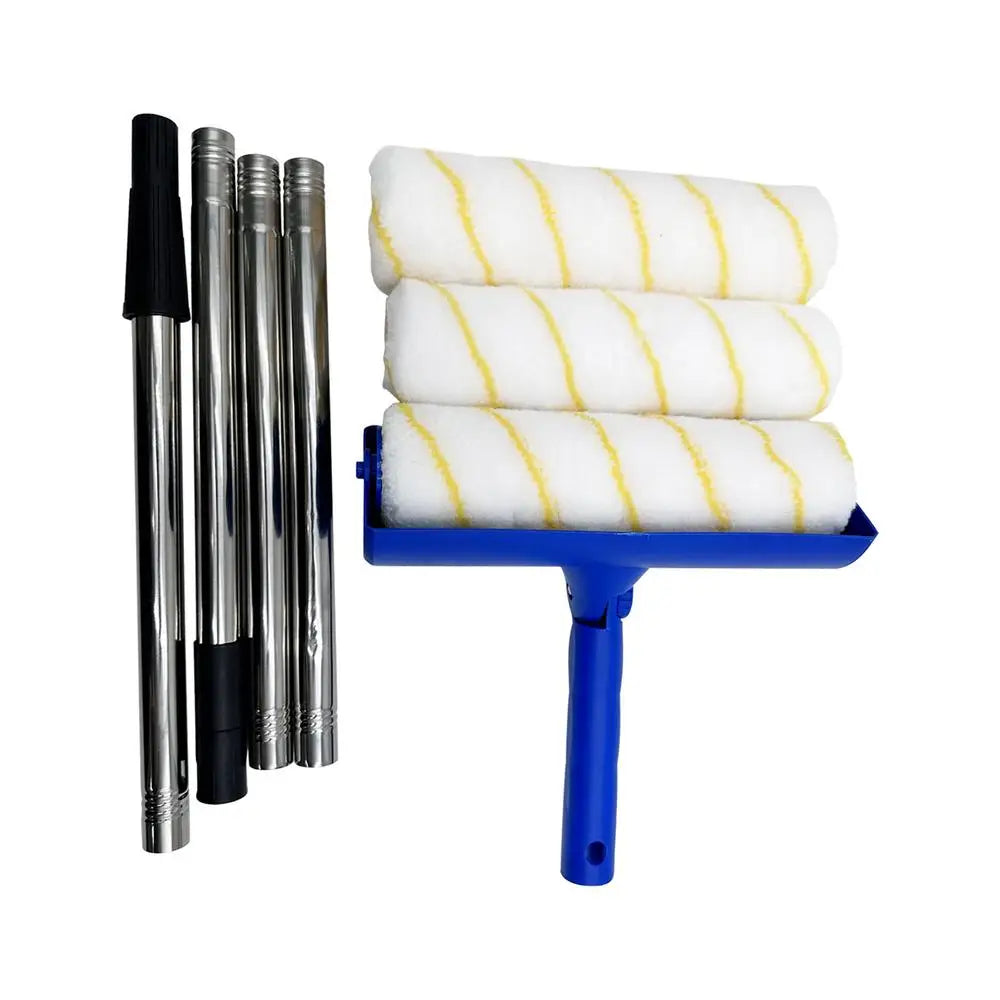 Home Improvement Tool, Paint Roller with Extension Pole & 2pcs Replacement Rollers For Outdoor Indoor Wall Ceiling Painting Peaceful Pleasures Health and Wellness Blue China Mainland