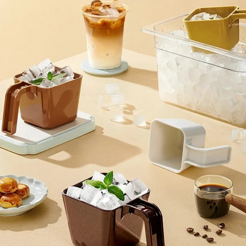 Portable 280/350/470/590ML Ice Scoop Square Coffee Shop Ice Shovel Plastic Measuring Cup Kitchen Utensil Peaceful Pleasures Health and Wellness