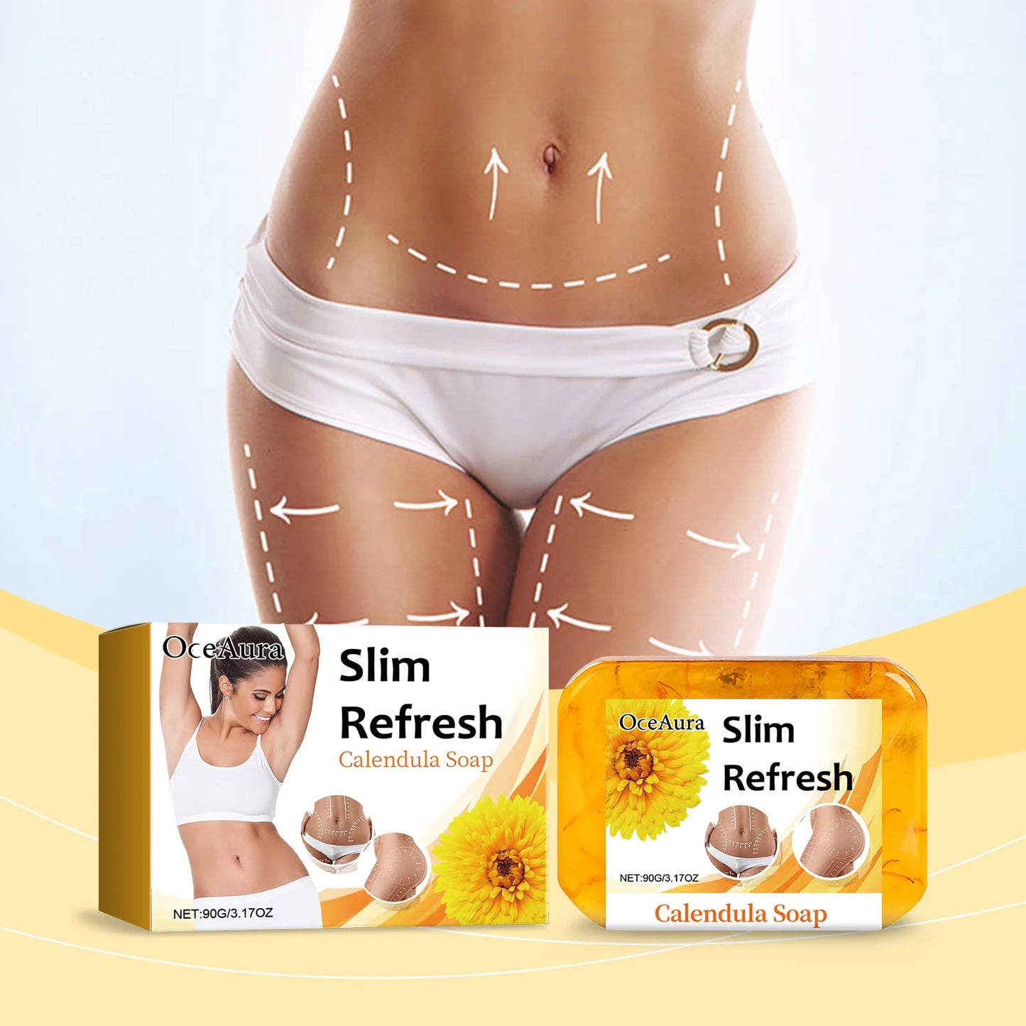 OCEAURA Calendula Soap Bar – Face & Body Cleanser, All Skin
