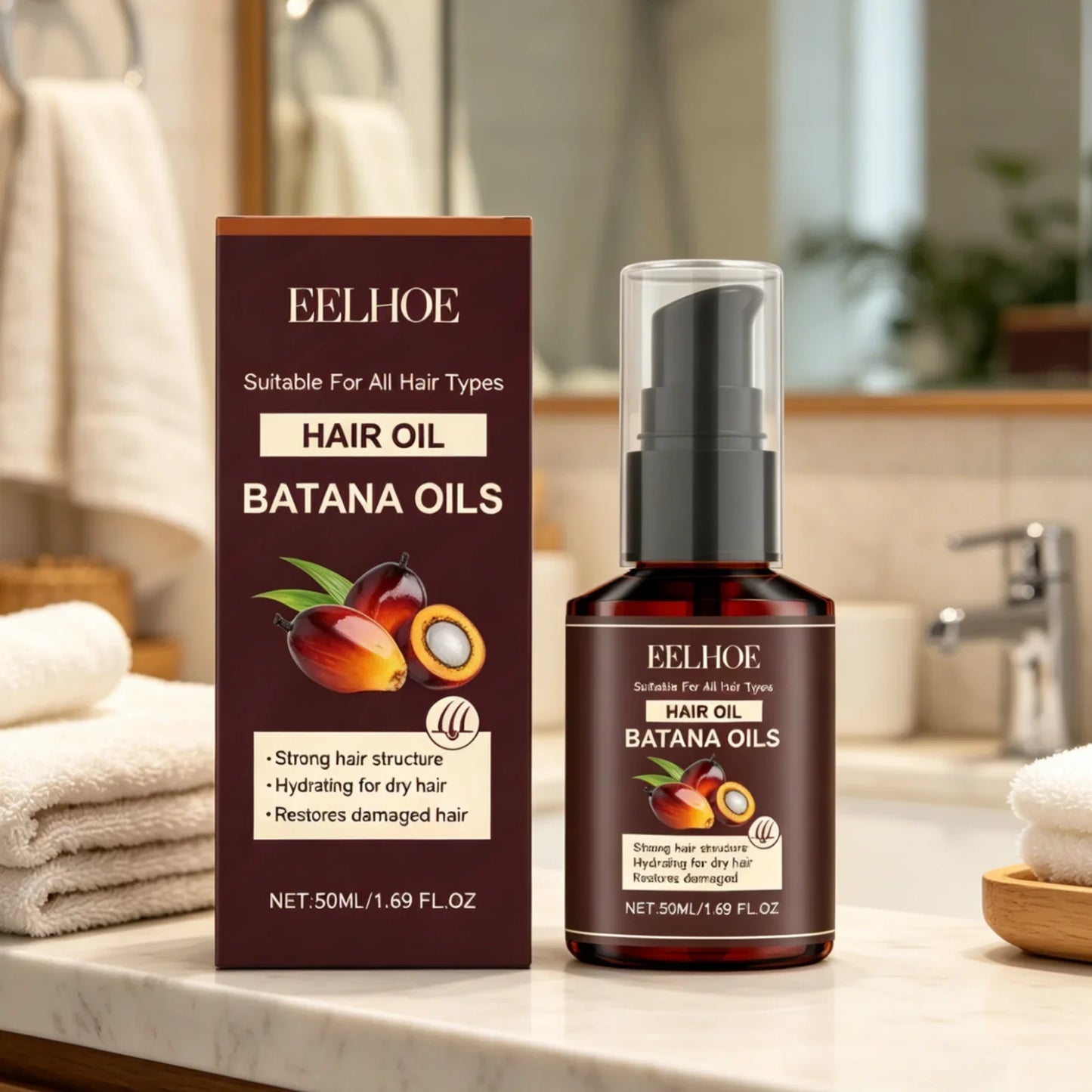 EELHOE Batana Hair Oil – Anti-Frizz Deep Nourishing Repair