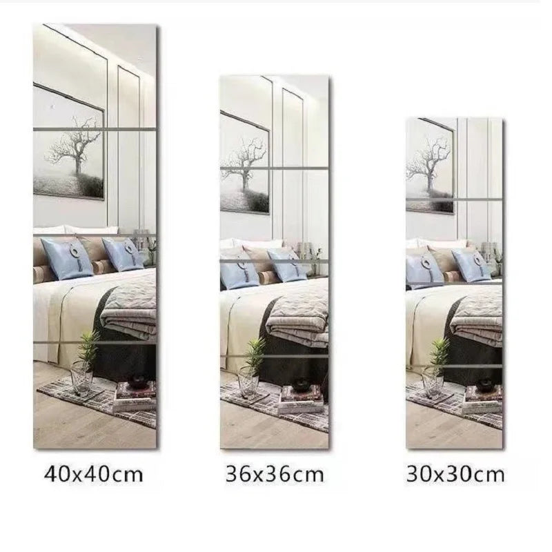Self Adhesive Acrylic Mirror Flexible Waterproof Stickers Tiles for Art Door Wardrobe Wall Bathroom Decor Home Mirror Decal Peaceful Pleasures Health and Wellness