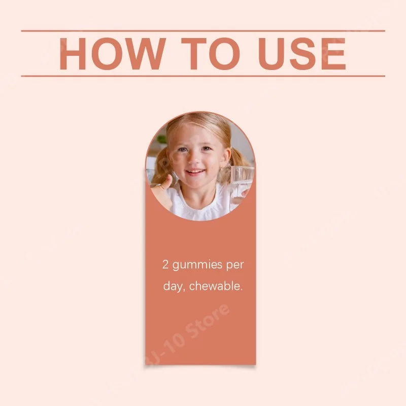Kids Growth Gummies – Calcium, Vitamin D & K | 60 Gummies
