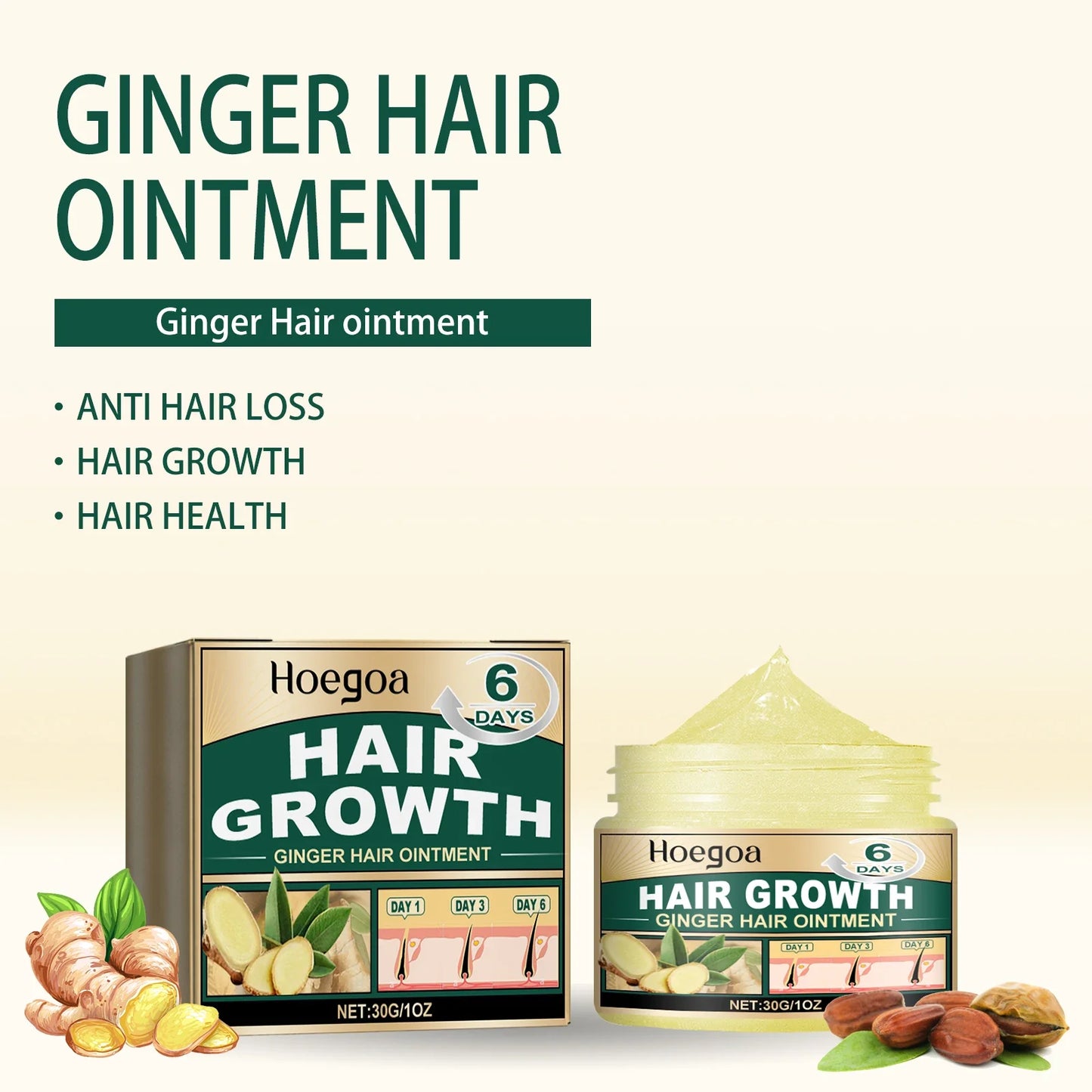 HOEGOA Hair Growth Scalp Cream – Deep Moisture & Repair 30g