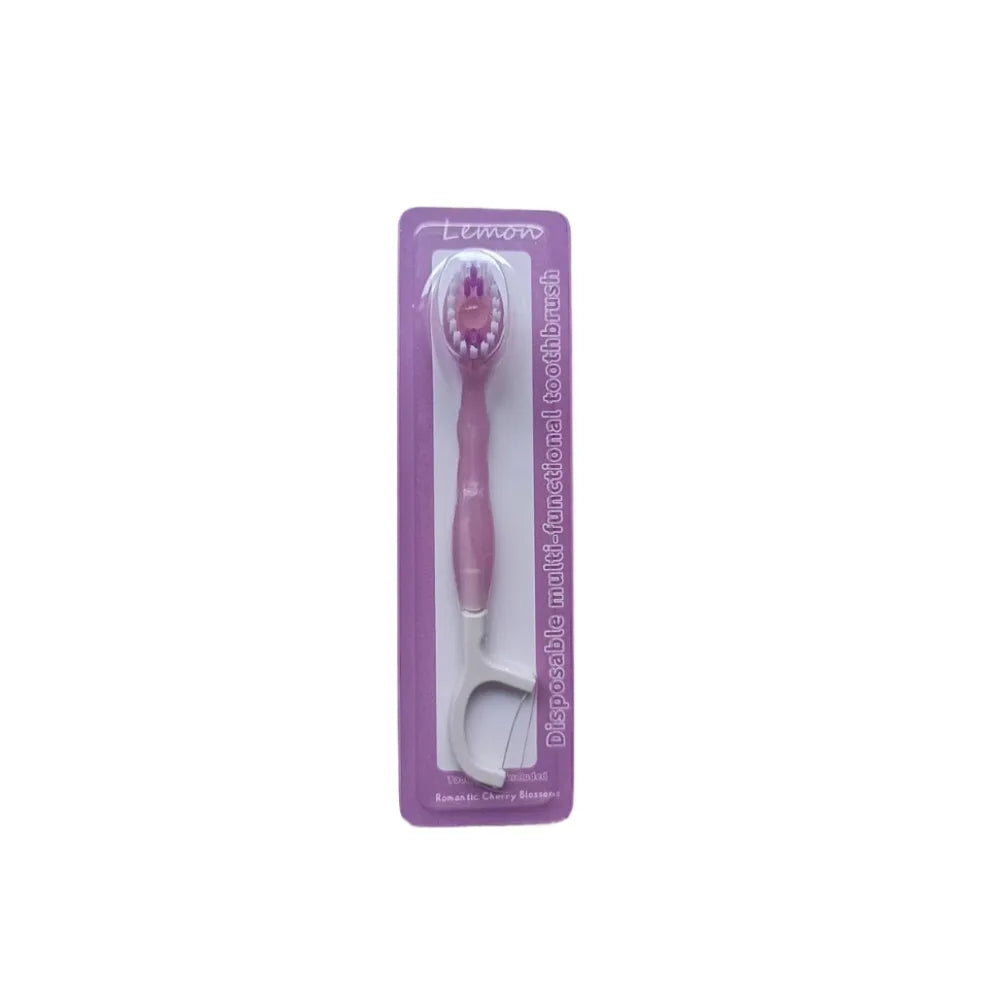 Portable 5-in-1 Disposable Toothbrush & Dental Floss Travel Kit