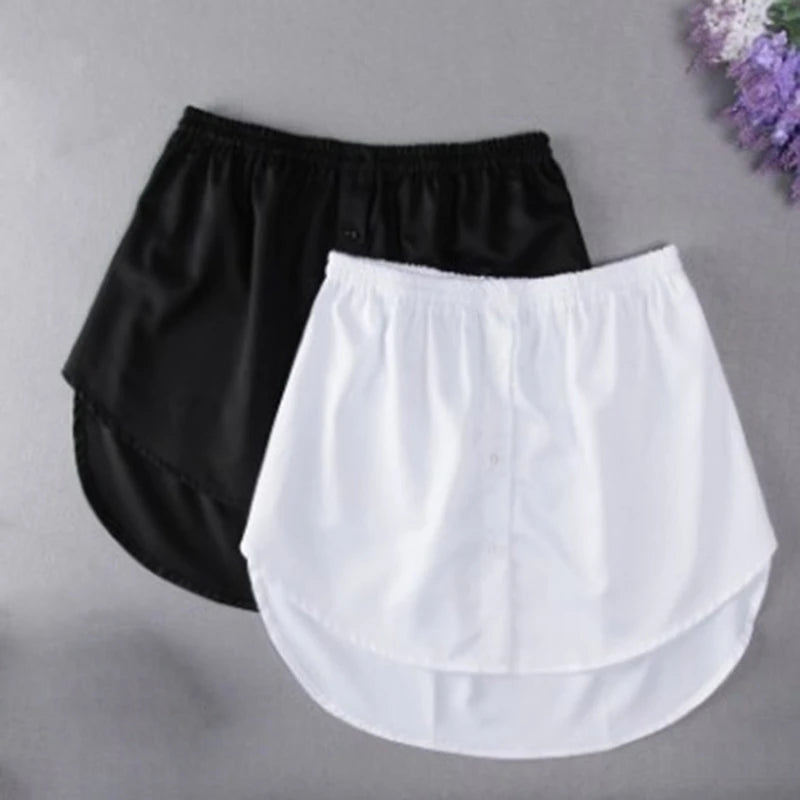 Women Irregular Underskirt Mini Cotton False Skirts Tail For Ladies Detachable Blouse Hem Plaid Skirt Extender Hemline Female Peaceful Pleasures Health and Wellness