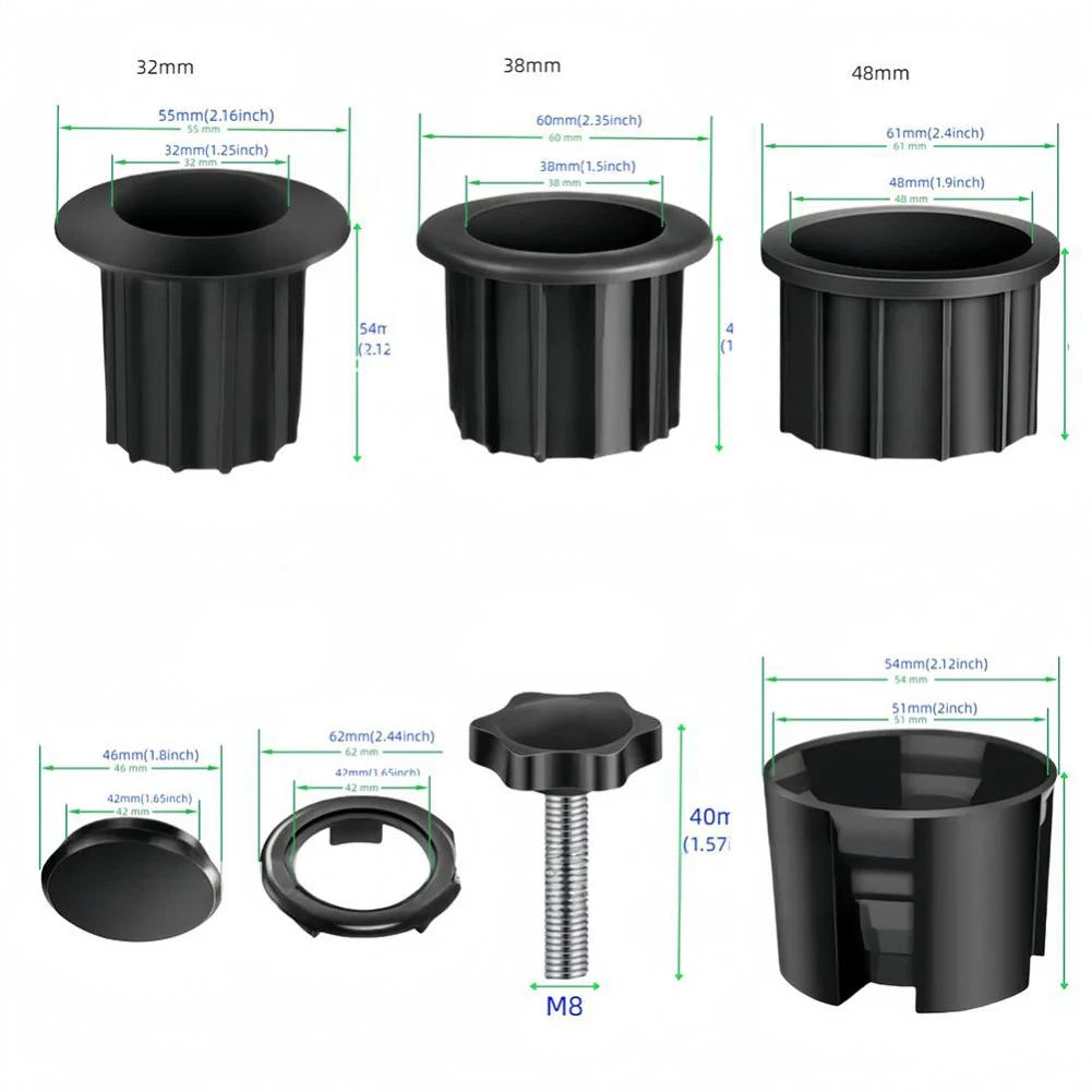 Patio Umbrella Base Bracket Kit – Pipe Sleeve & M8 Bolts