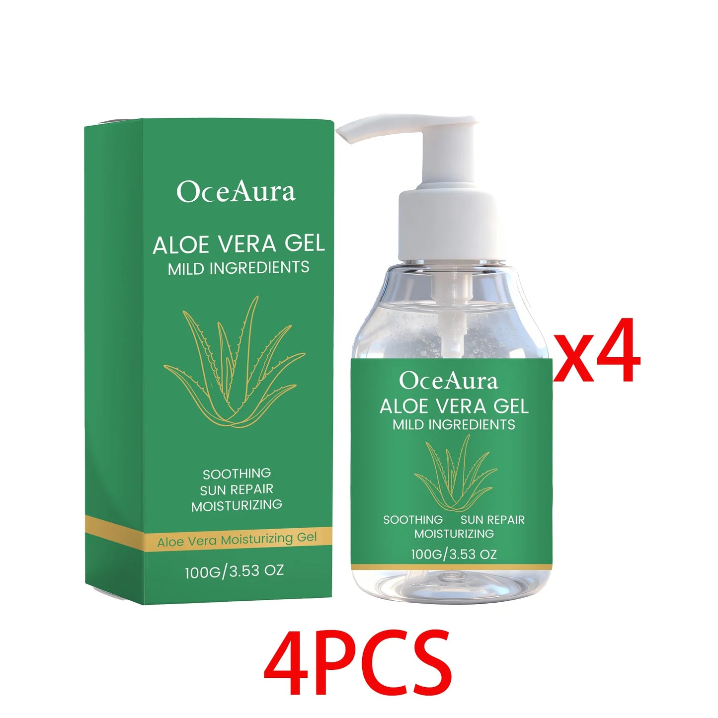 OceAura Aloe Vera Soothing Gel – Face & Body Moisturizer 100g
