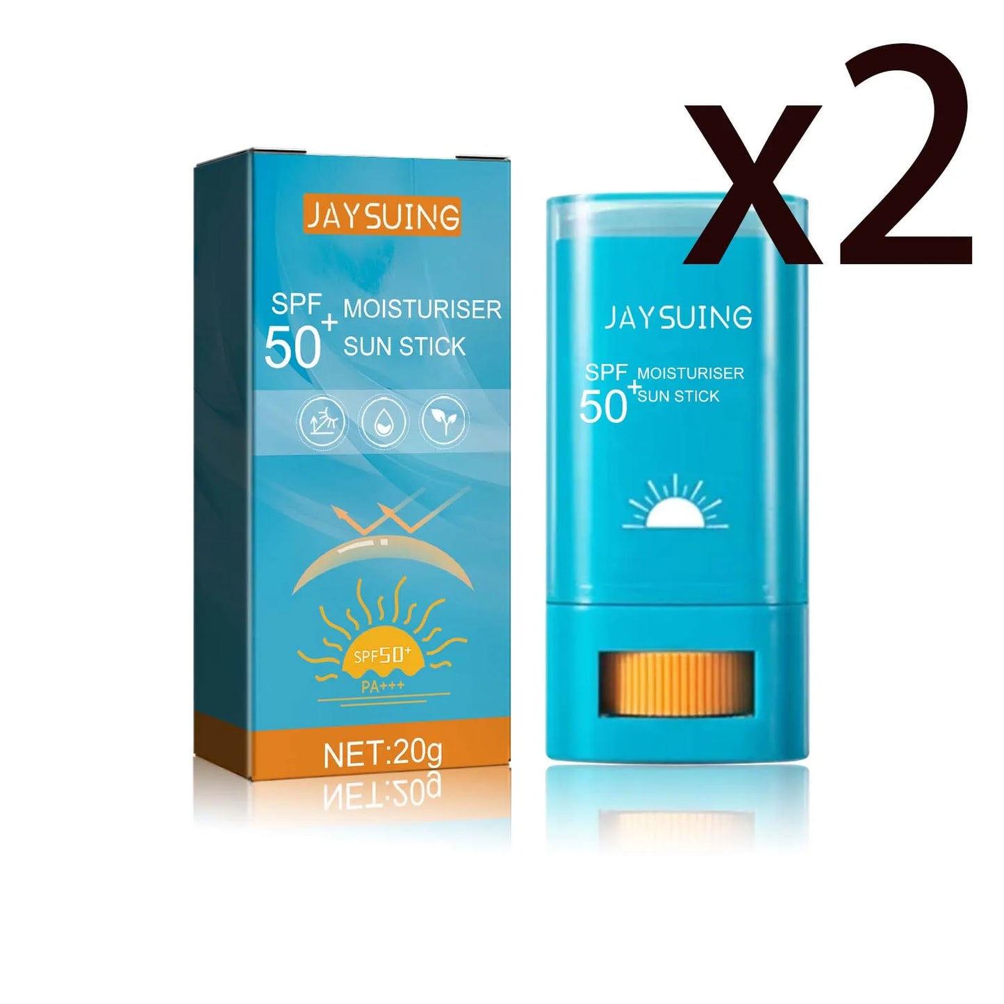 Body Sunscreen Cream Stick Spf50 Antioxidant Prevent Sunburn Moisturizing Skin Sweatproof Brightening Resist UV Rays Serum Stick Peaceful Pleasures Health and Wellness 2x20g 20g