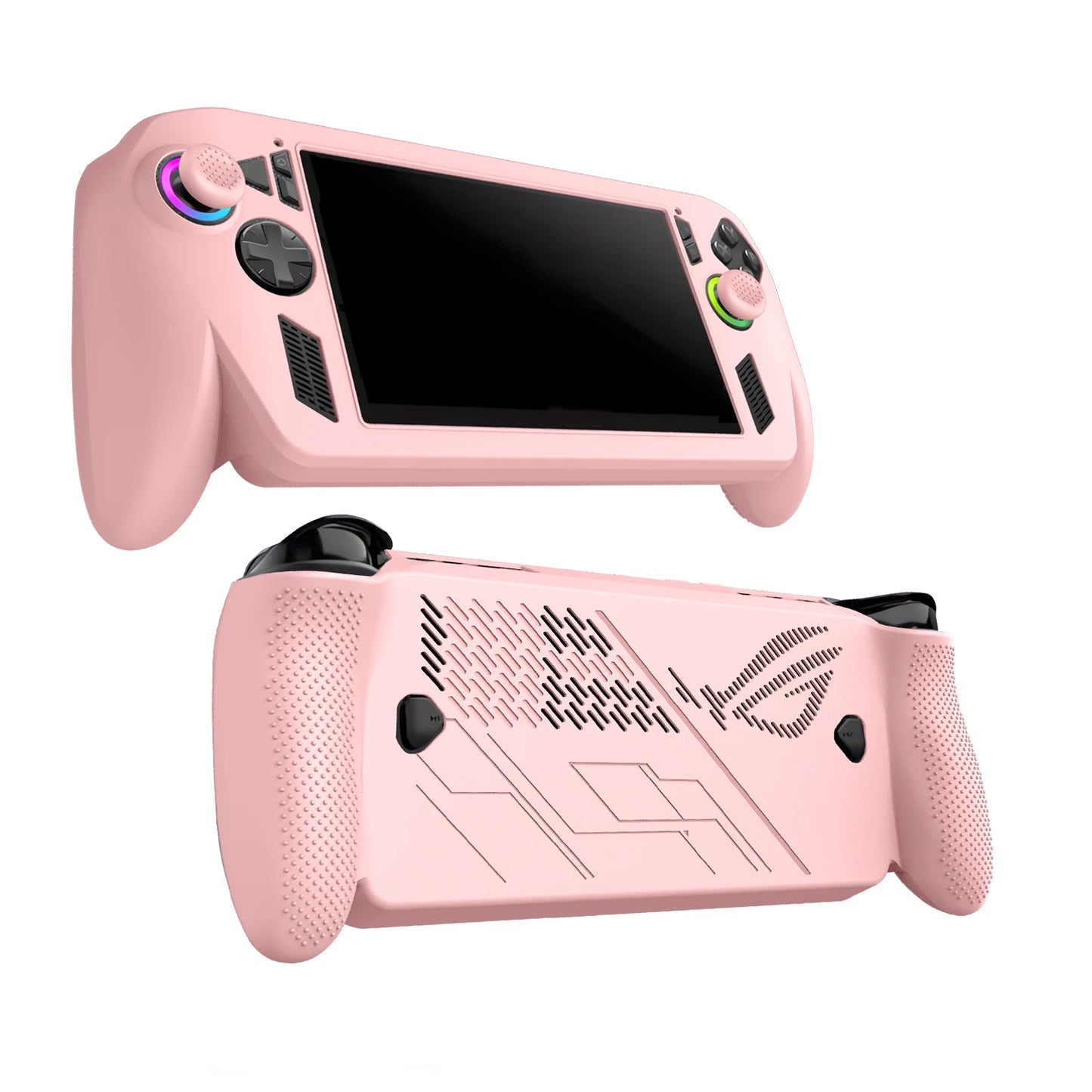 Full-Body Cover For ROG Xbox Ally X Fully Wrap Silicon Soft Protective Shockproof Cover With Support For ROG Xbox AllyX Peaceful Pleasures Health and Wellness Pink