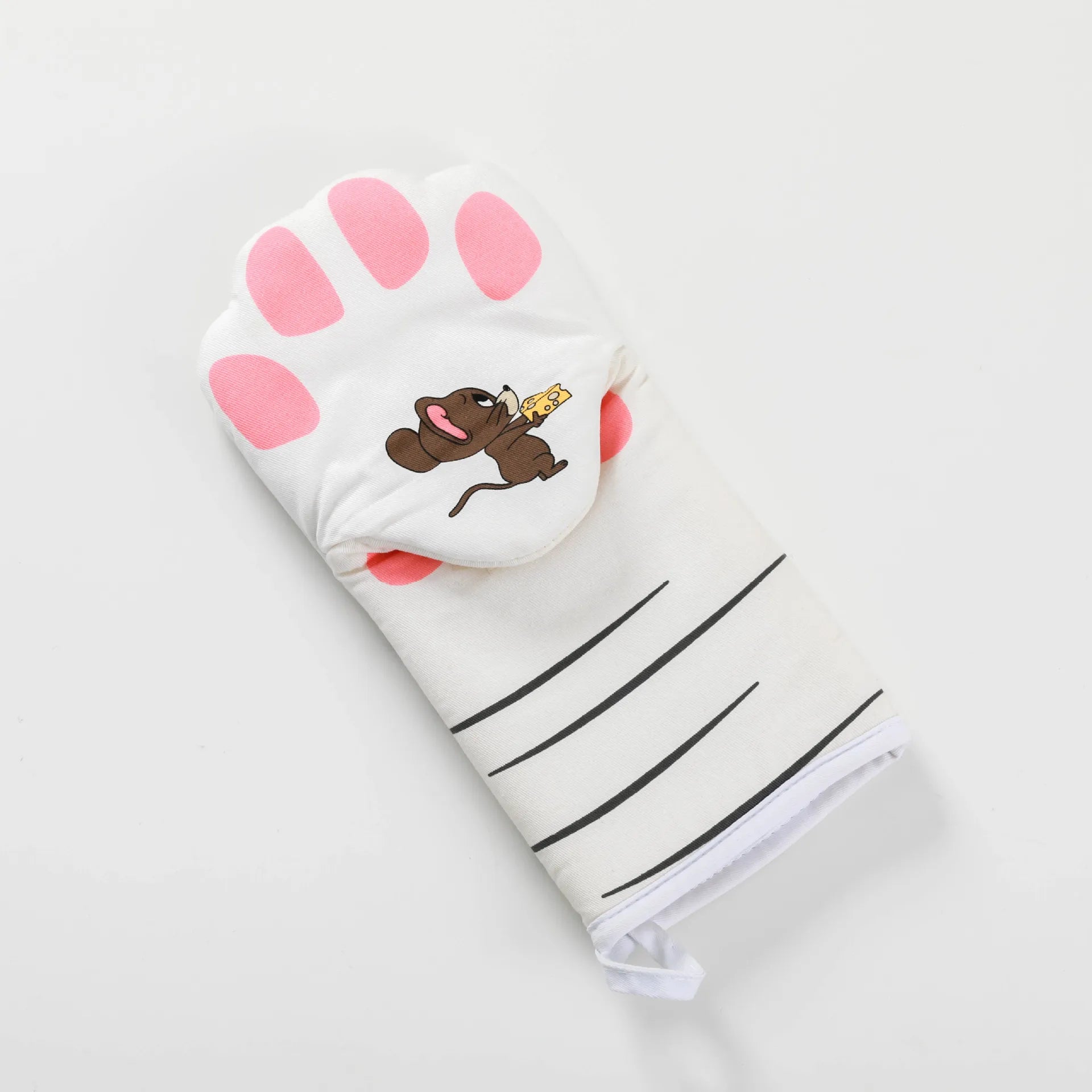 1pc Cute Cat Paws Oven Mitts Cat Claw Baking Oven Gloves Anti-scald Microwave Heat Resistant Insulation Non-slip Cat Paw Gloves Peaceful Pleasures Health and Wellness A