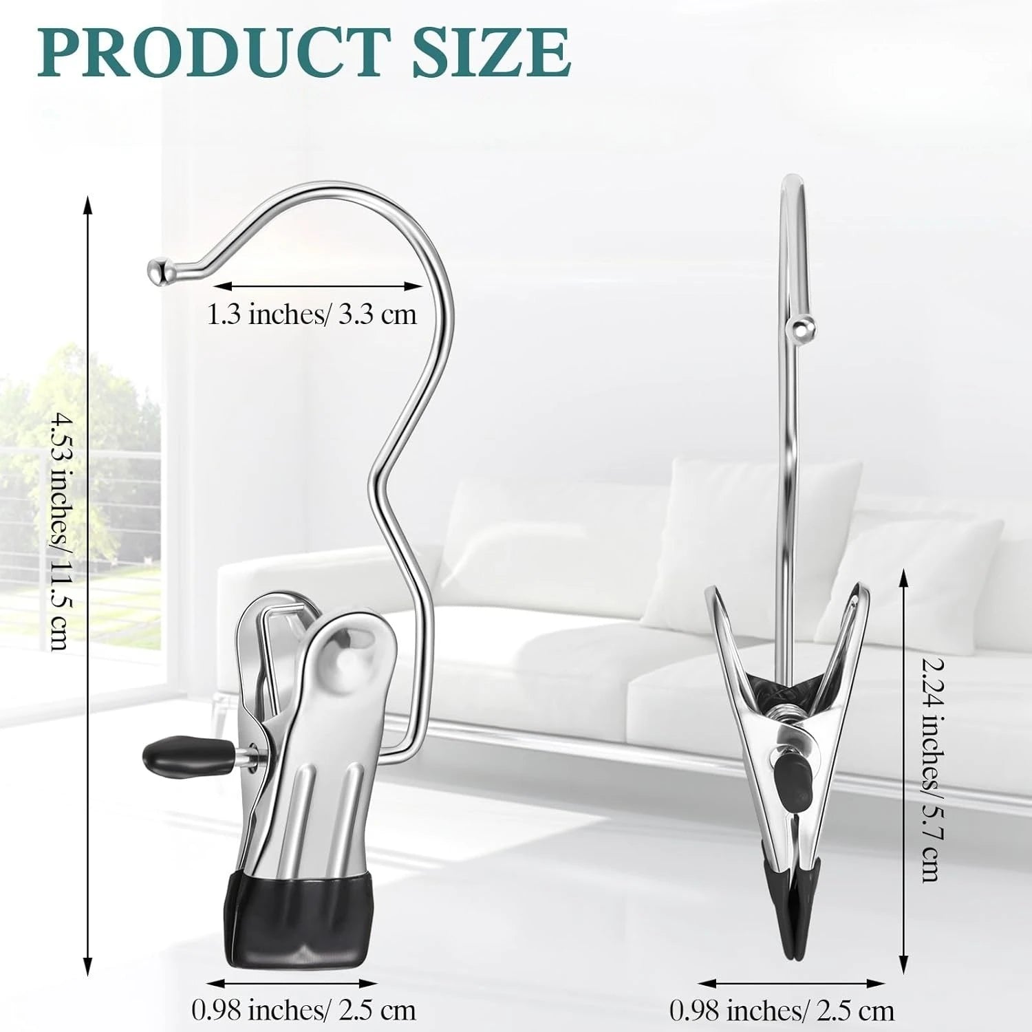 Multicolor Boot Hangers & Clips - Stainless Steel Laundry Hooks for Pants, Towels, Socks in Closet & Travel Peaceful Pleasures Health and Wellness black 20pcs