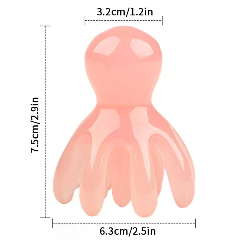 Resin Double Row Octopus Comb, Cute Head Massager, Hair Care, Meridian Scraping, Scalp Massage, Acupuncture, SPA, Gua Sha Massag Peaceful Pleasures Health and Wellness