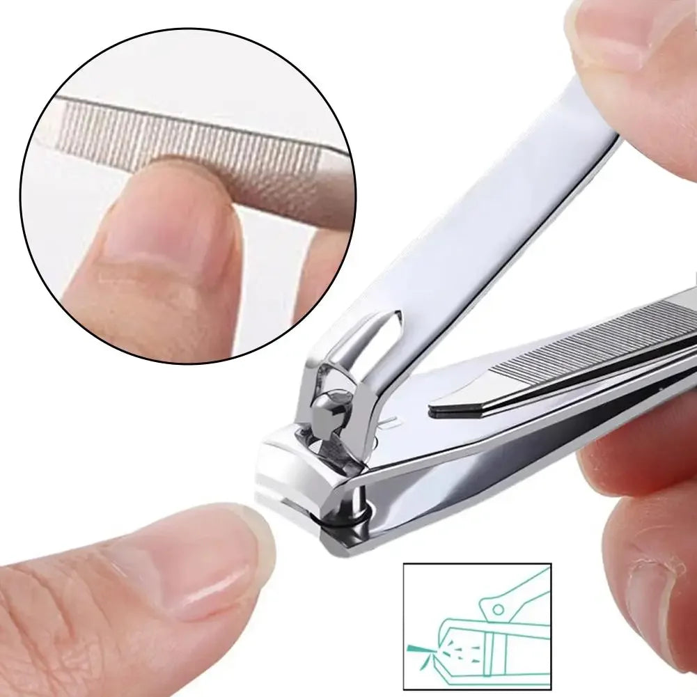 Premium Stainless Steel Nail Clipper Ultra Sharp Sturdy Fingernail & Toenail Clipper Cutter, Curved Edge Cutter Finger Nail Clip Peaceful Pleasures Health and Wellness