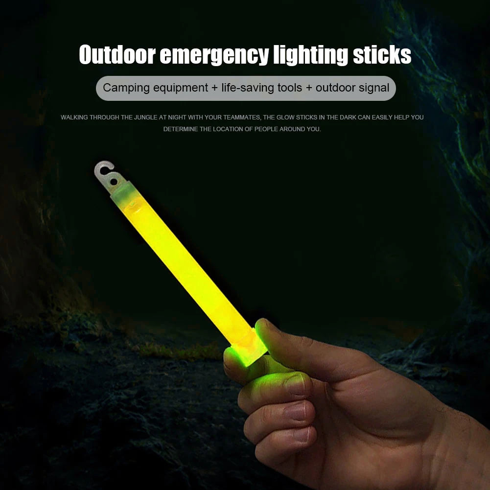 10-30pc Military Glow Light Sticks Waterproof Concert Party Light Stick with Hook Camping Hiking Walking SOS Gear Survival Kits Peaceful Pleasures Health and Wellness