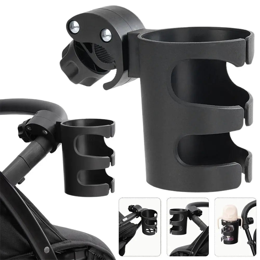Adjustable Clamp‑on Cup Holder Universal Bike Stroller Water Bottle Holder Durable Plastic Drink Holder for Baby Stroller Bicycl Peaceful Pleasures Health and Wellness