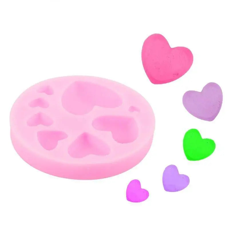 Heart Shaped Silicone Mold DIY Chocolate Candy Fondant Mould Cake