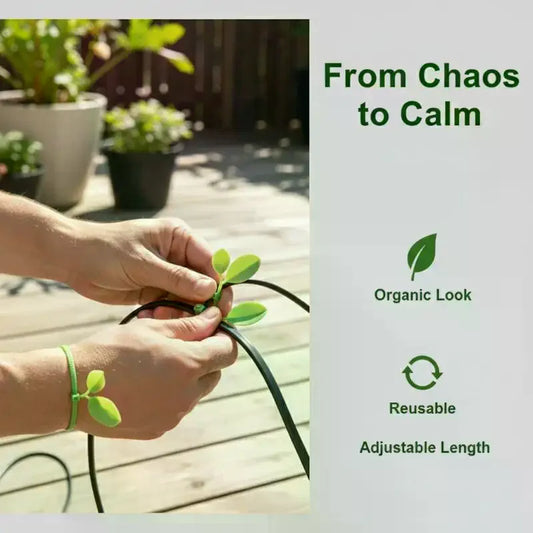 Reusable Leaf Garden Zip Ties – Nylon Plant Support Straps Garden Plant Ties Peaceful Pleasures Health and Wellness