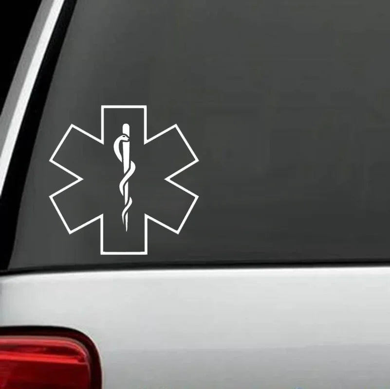 5" Wide Star of Life Medical Funny Vinyl Decal Sticker Car Stickers Window Peaceful Pleasures Health and Wellness