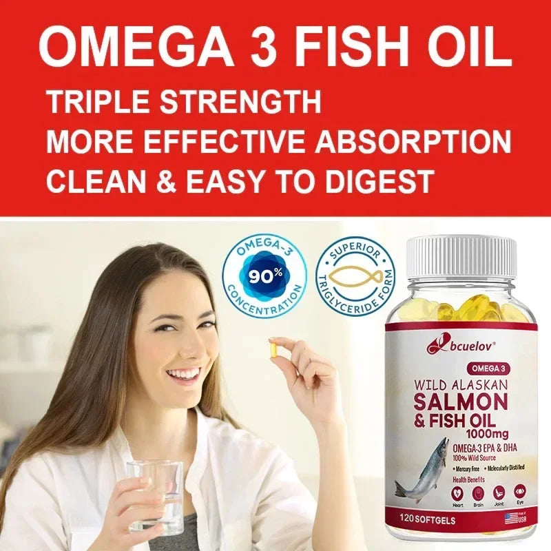 Super Omega-3 EPA/DHA Fish Oil Capsules – Heart, Brain & Joints