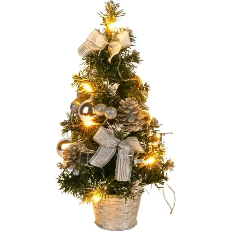 40CM LED Christmas Tree Nightlight LED Light Pine Needle Tree Mini Xmas Tree Christmas Decoration Desktop Ornament New Year Gift Peaceful Pleasures Health and Wellness 03 Other