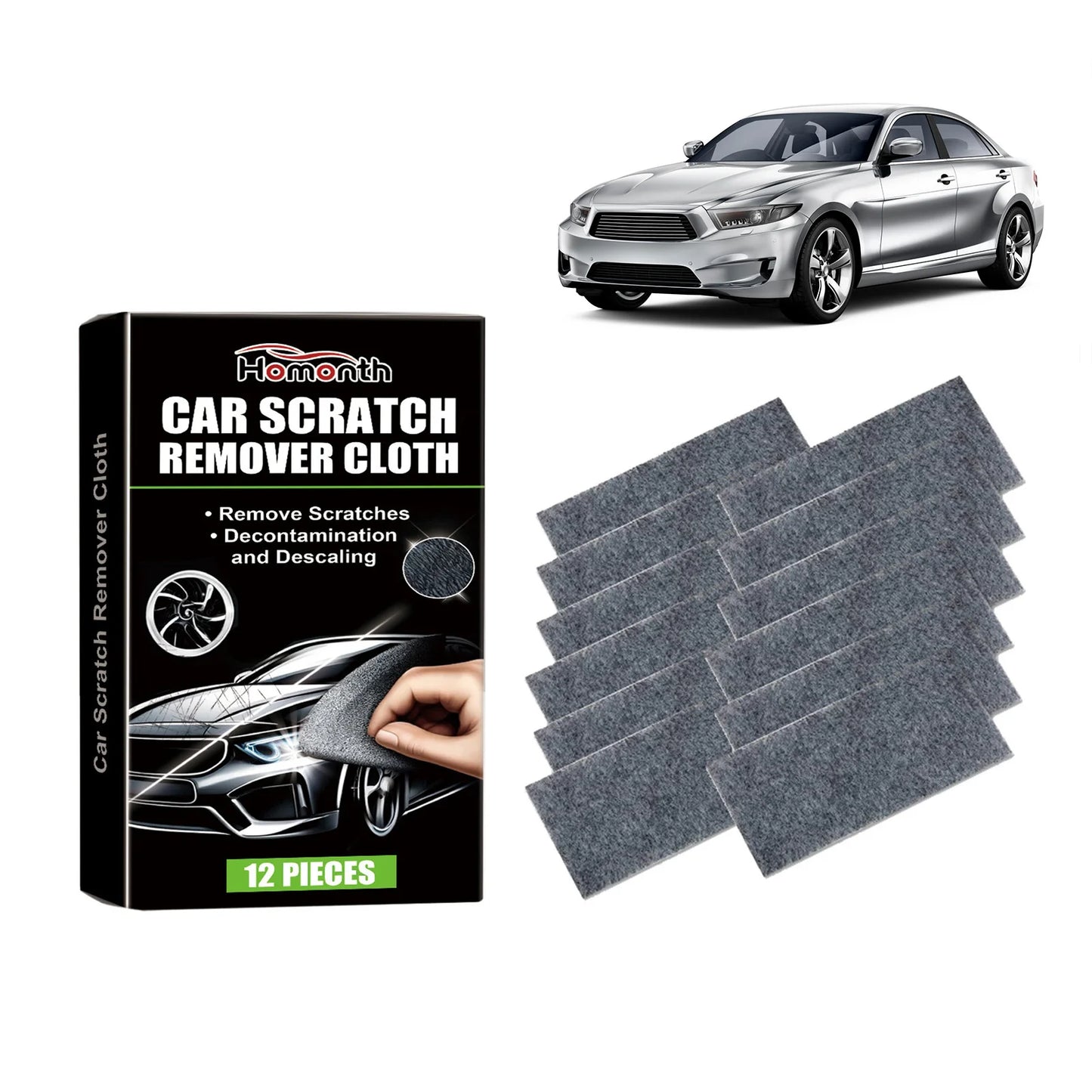1Pcs/lot Gary Car Scratches Remover Cloth Easy to Use Lightweight Scratch Cleaning Maintenance Suitable for All Kinds of Cars Peaceful Pleasures Health and Wellness Default