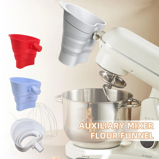 5-Quart Stand Mixer Funnel Attachment 1PC Splash-Guard & Pouring Spout In One, Dishwasher Safe Silicone For Flour, Sugar Peaceful Pleasures Health and Wellness