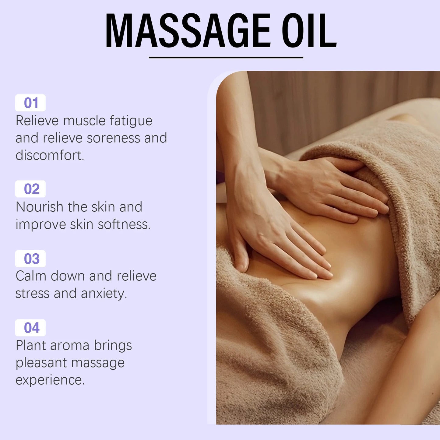 OceAura Lavender Massage Oil – Muscle Relief, Sleep & Skin