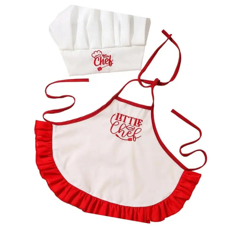 Baby Cook Apron & Hat Set | Newborn Photography Costume