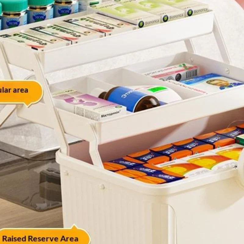 3-Tier Foldable Medicine Organizer | Portable First Aid Box