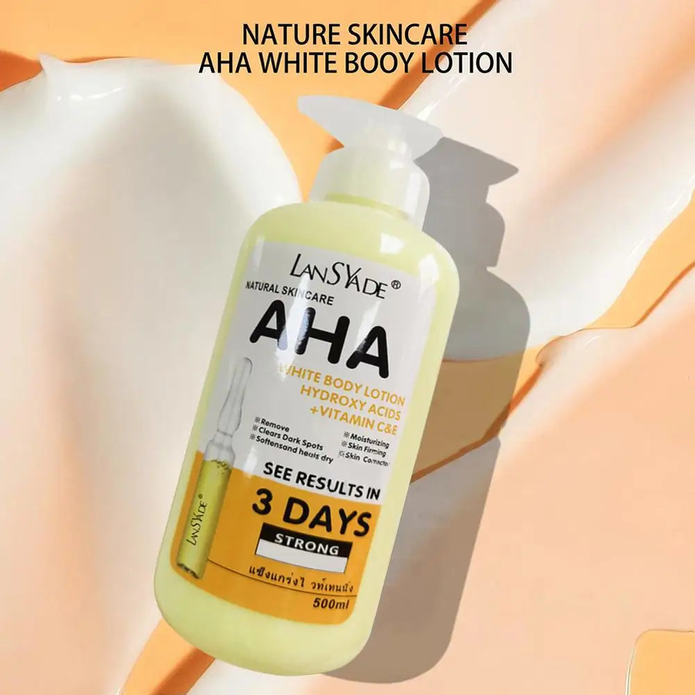 500ml Vitamin C Body Cream Whitening Hydroxy Acids VE Remove Acne Marks Deep Moisturizing Lightening Body Lotion Skin Care Peaceful Pleasures Health and Wellness
