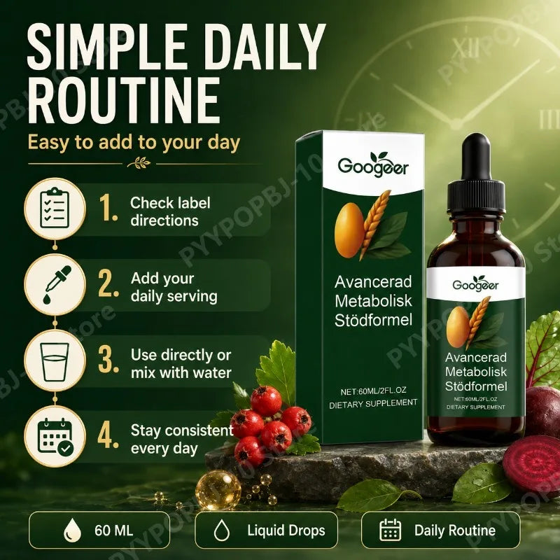 Googeer Liquid Supplement B6 B1 Magnesium Beetroot Drops 60mL
