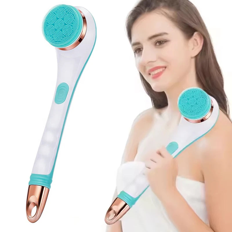 Multi-Function Long Handle Electric Silicone Soft Cleaning Home Use Massage Body Bath Brush Peaceful Pleasures Health and Wellness
