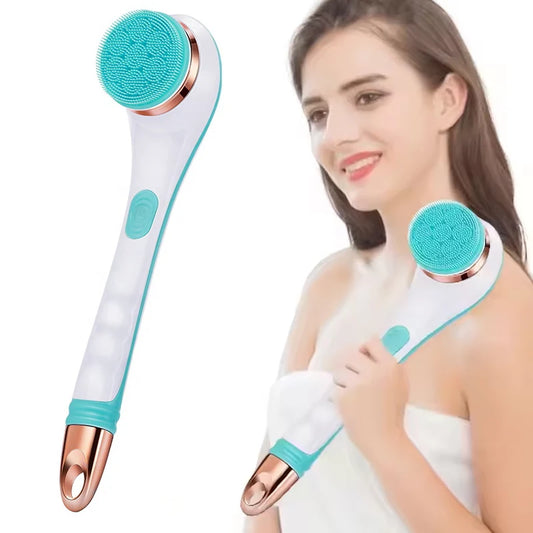 Multi-Function Long Handle Electric Silicone Soft Cleaning Home Use Massage Body Bath Brush Peaceful Pleasures Health and Wellness