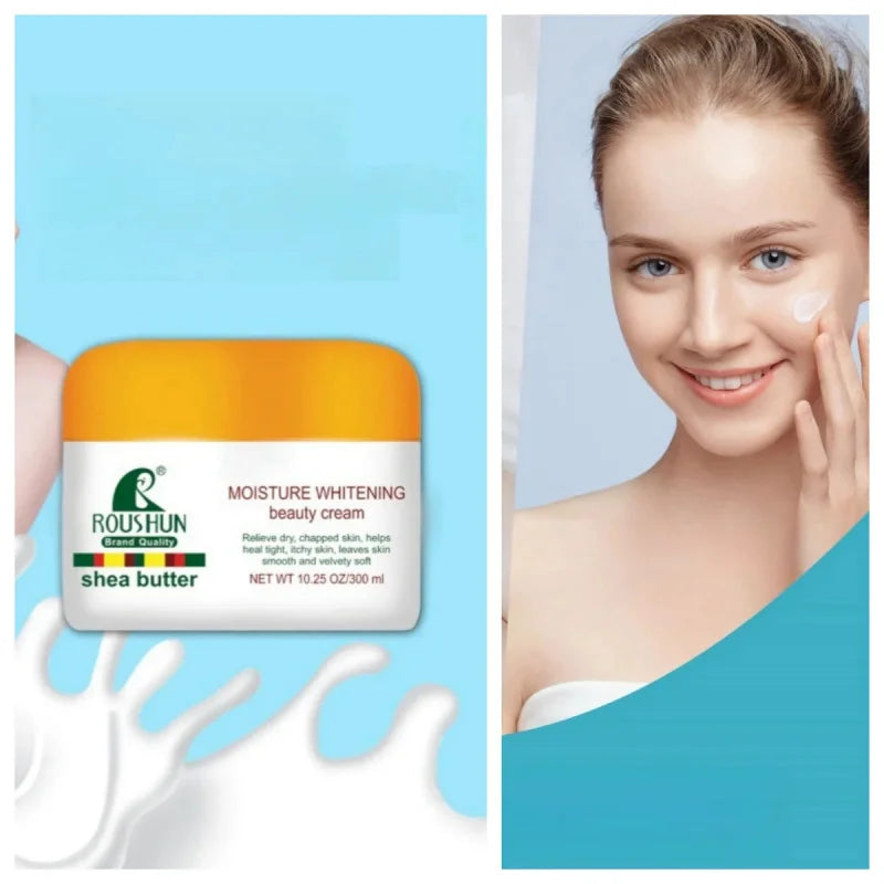 300MLshea butter face& body creamMoisturizing and Nourishing Facial Moisturizing Lotion Moisture Replenishment Four Seasons Men Peaceful Pleasures Health and Wellness
