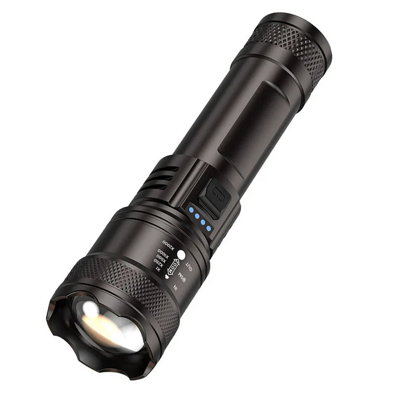 Multi-functional Outdoor Flashlight Charging Portable Outdoor Super Bright Home Multi-functional Patrol Long Shot Peaceful Pleasures Health and Wellness