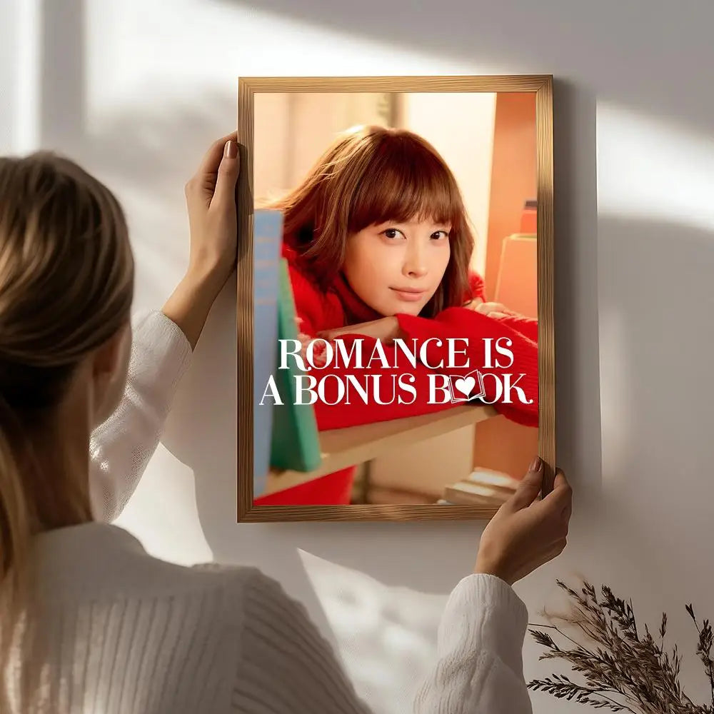 Drama R-Romance Is a Bonus Book Poster HD Self Adhesive Waterproof Wall Art Ideal for Home Office Dorm Bedroom Great Gift Peaceful Pleasures Health and Wellness White1 15X20cmNoframe