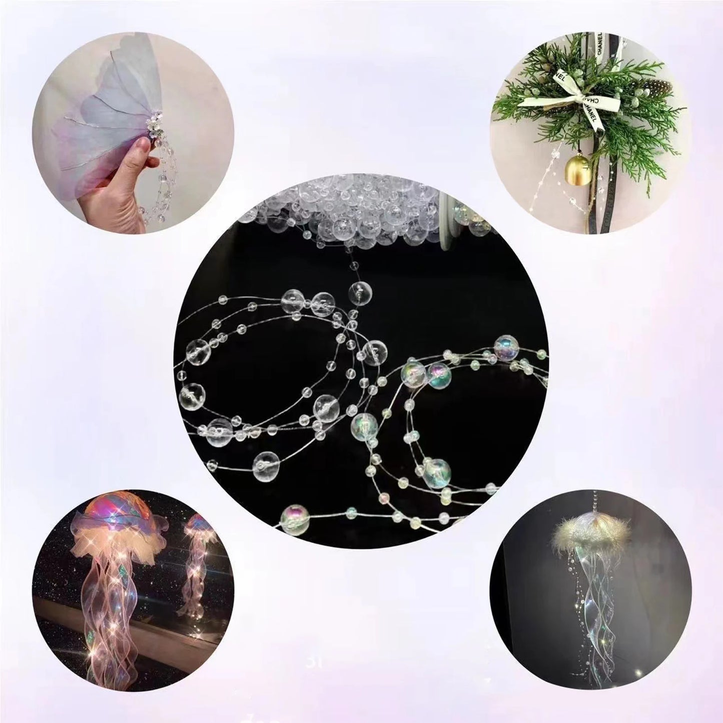 30 Meters Colorful Bead Chain Link Ball Pearl Beading Chain for Jewelry Making DIY Craft Peaceful Pleasures Health and Wellness