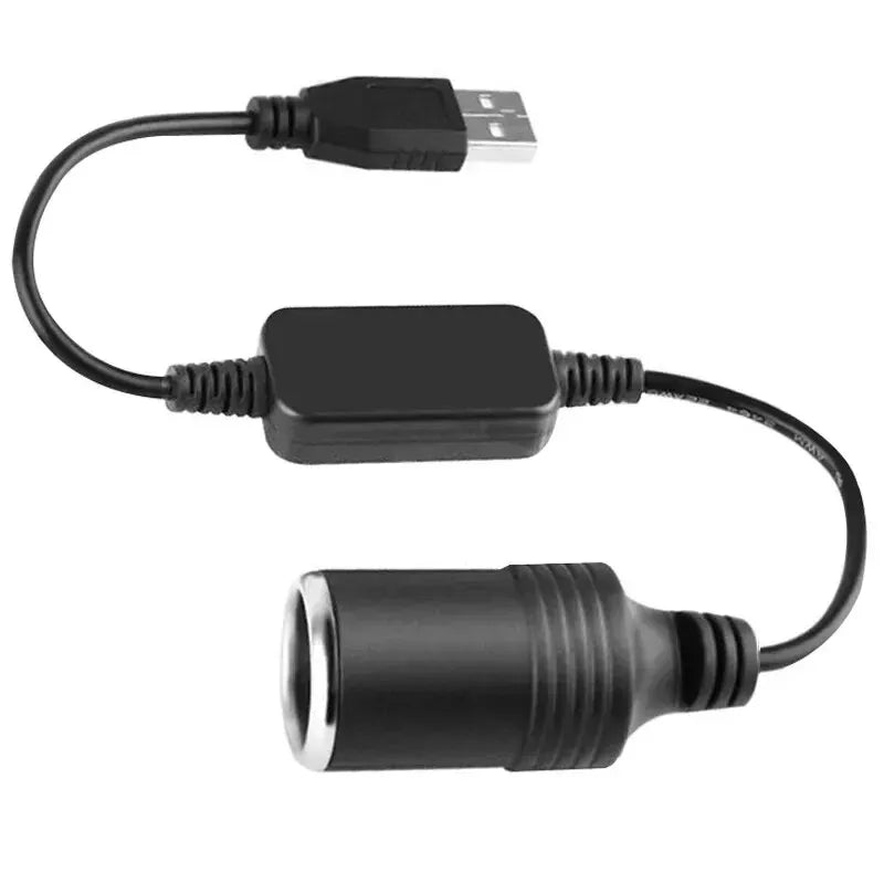 1pc 5V 2A USB To 12V Cigarette Lighter Socket USB Male to Female Cigarette Lighter Adapter Converter Car Electronics Accessories Peaceful Pleasures Health and Wellness