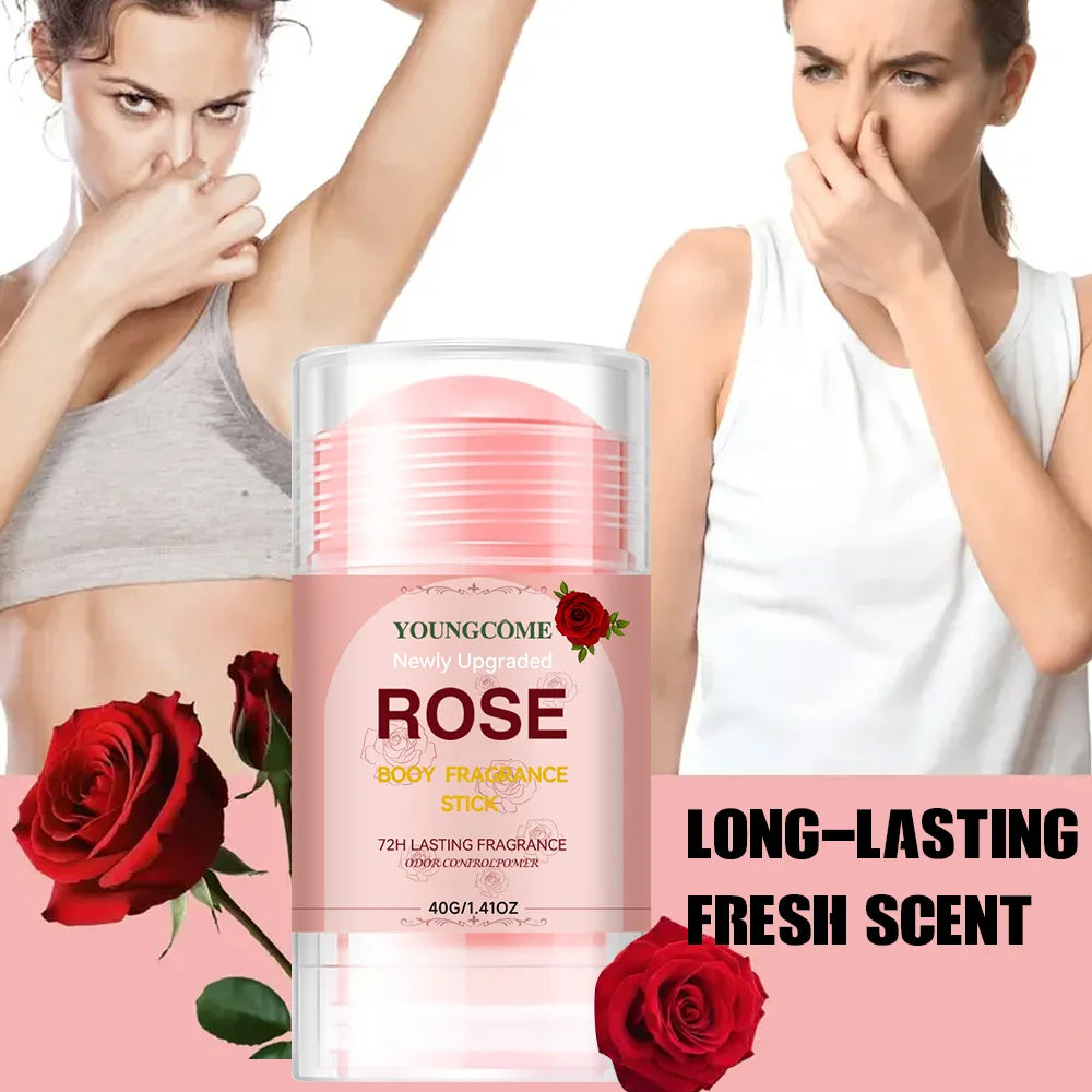 Newly Upgraded Rose Booy Fragrance Deodorant Stick 72 Hours Deodorant Anti Sweating Remove Armpit Odor Underarm Peaceful Pleasures Health and Wellness